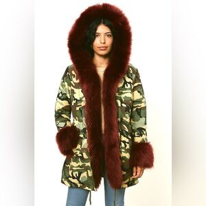 Dopamine Dressing Camo Print Faux Fur Lined Quilted Maximalist Penny Lane Jacket